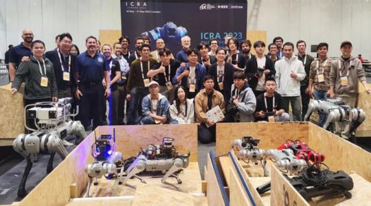 Unitree Robotics B-W Wheel-Legged Robot được trưng bày tại ICRA 2023 London